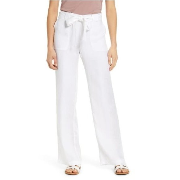 Caslon® New Belted Linen Pants - Picture 1 of 8